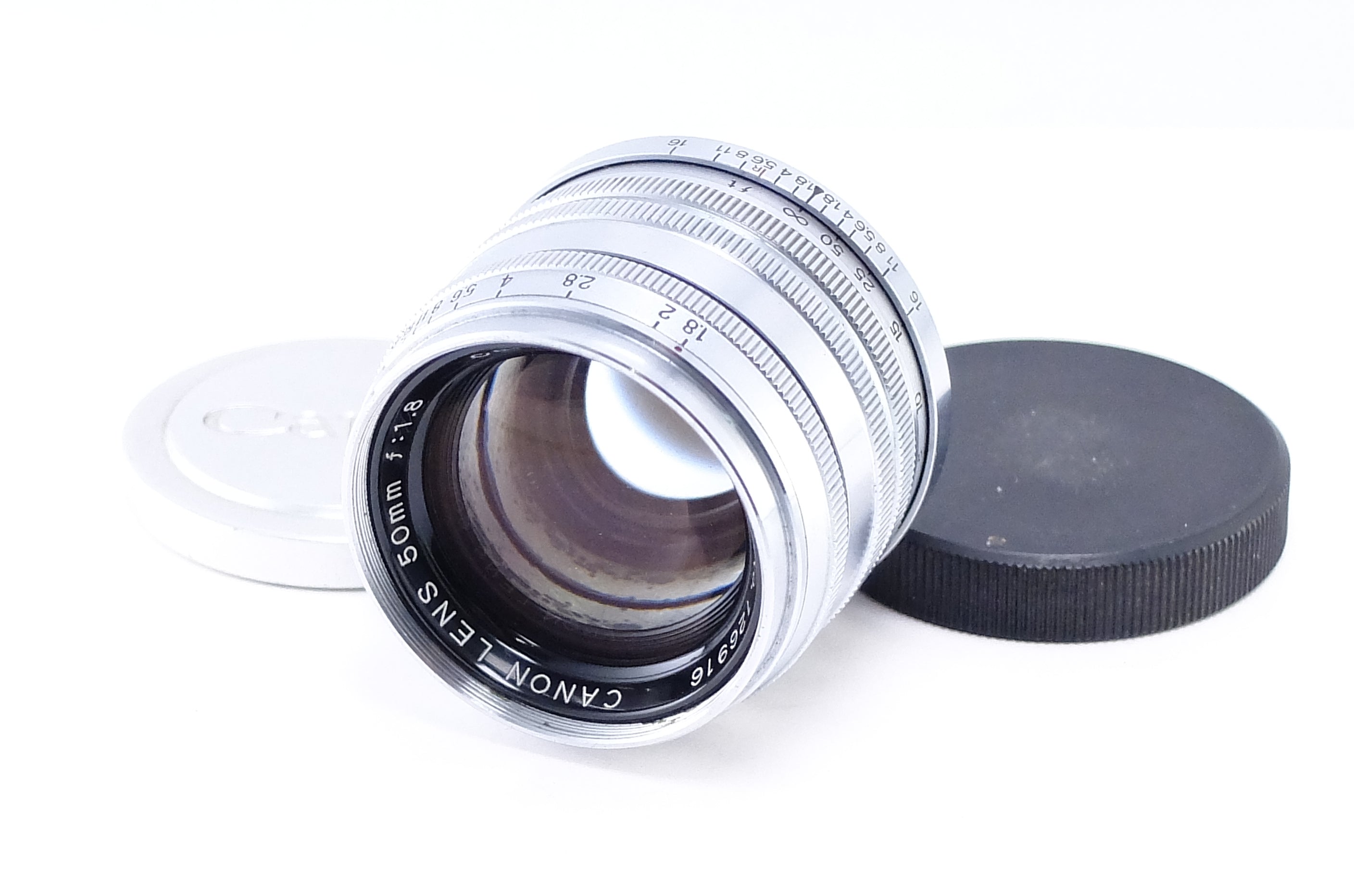 【Canon】 50mm F1.8 銀鏡筒 [L39マウント] – 東京CAMERA