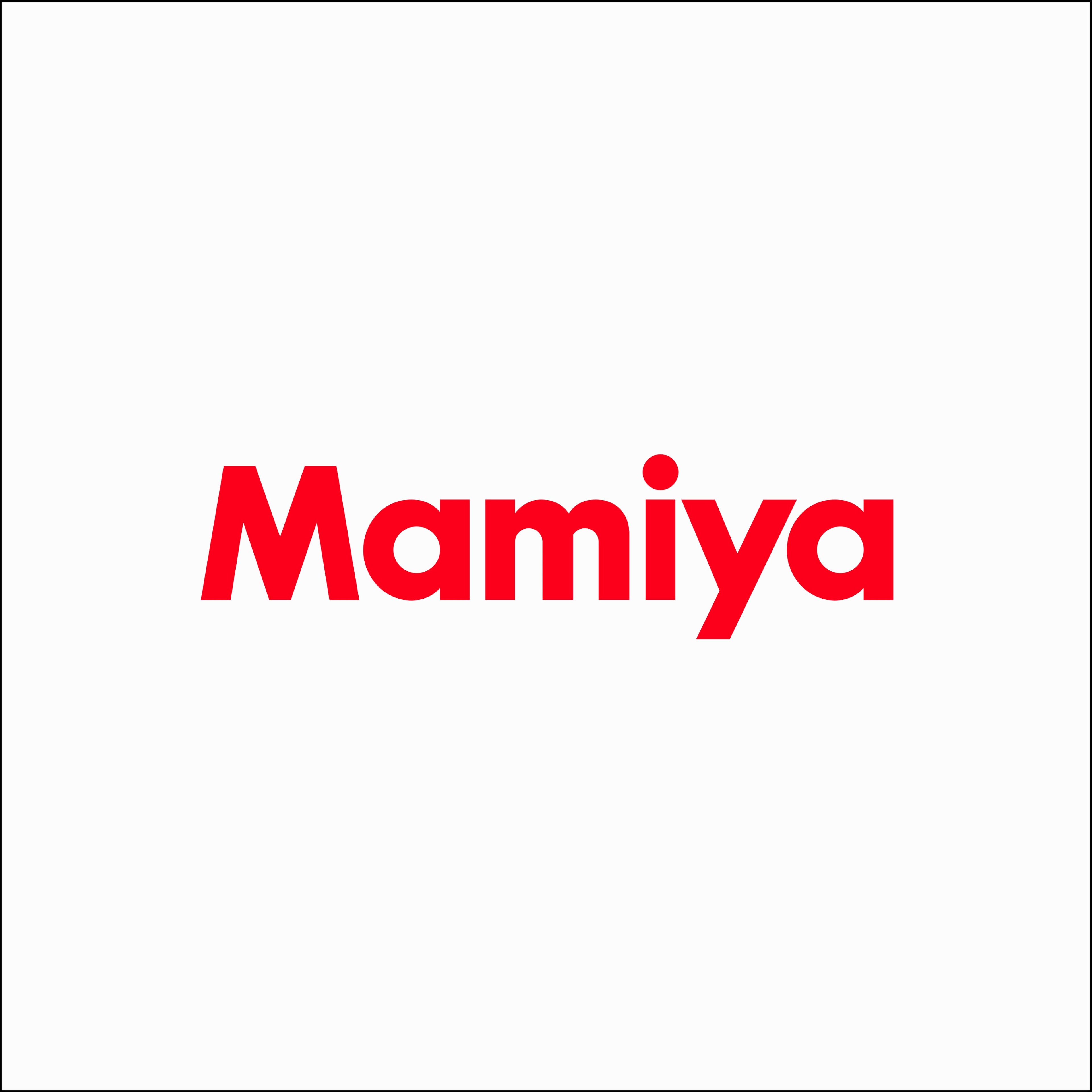 Mamiya logo in bold red letters on a white background, representing the Mamiya camera collection.