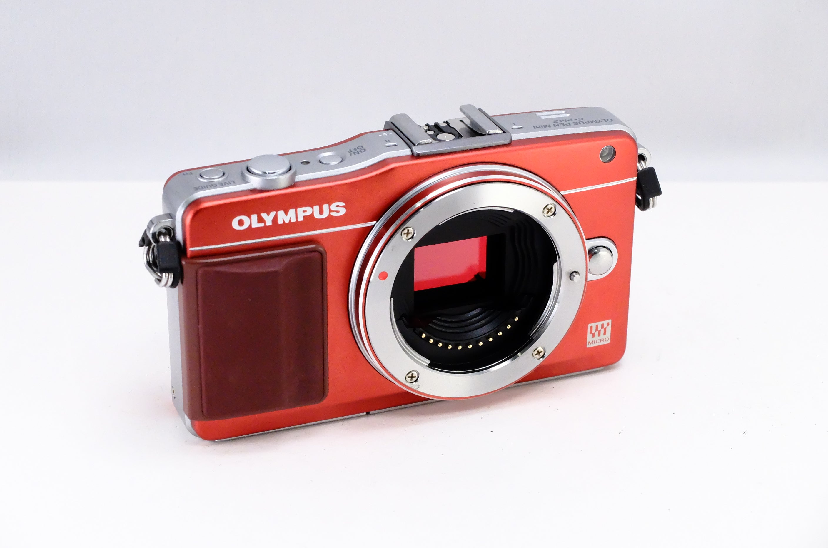 OLYMPUS】PEN Mini E-PM2 ダブルズームキット (レッド)