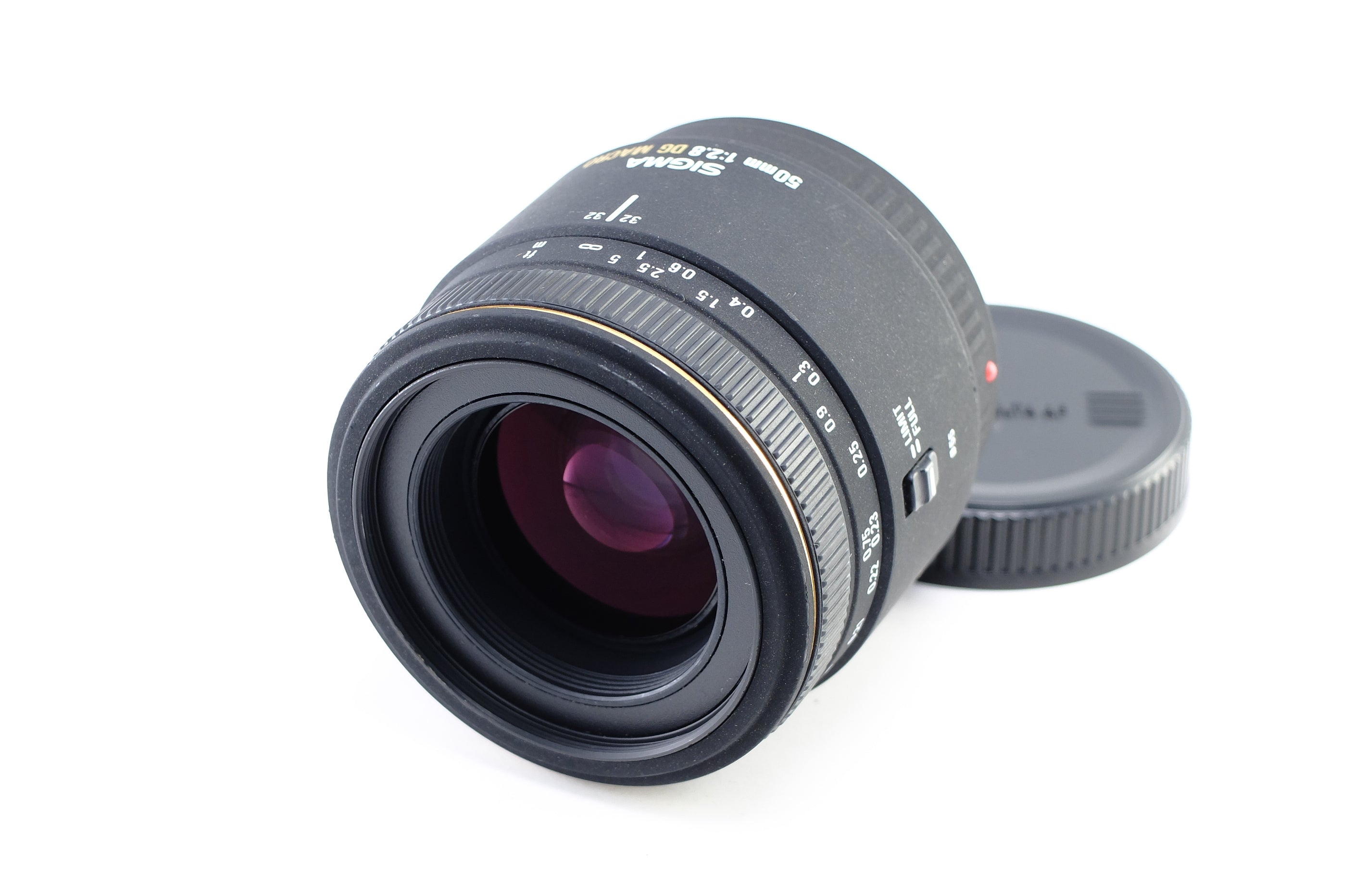 在庫日本製SIGMA EX 50mm 2.8 MACRO α Ａマウント フード付 レンズ(単焦点)
