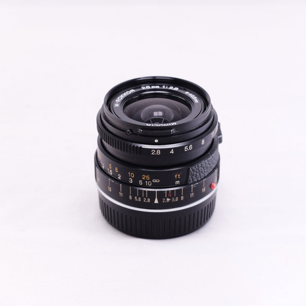 MINOLTA M-ROKKOR 28mm F2.8  純正フード付き
