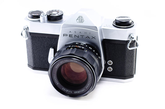 【PENTAX】SL (シルバー) + Super-Multi-Coated TAKUMAR 55mm F1.8 [1981116272184]