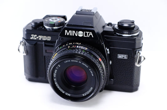 【MINOLTA】 New X-700 (ブラック) + MD ROKKOR-X 45mm F2 [1993309871358]
