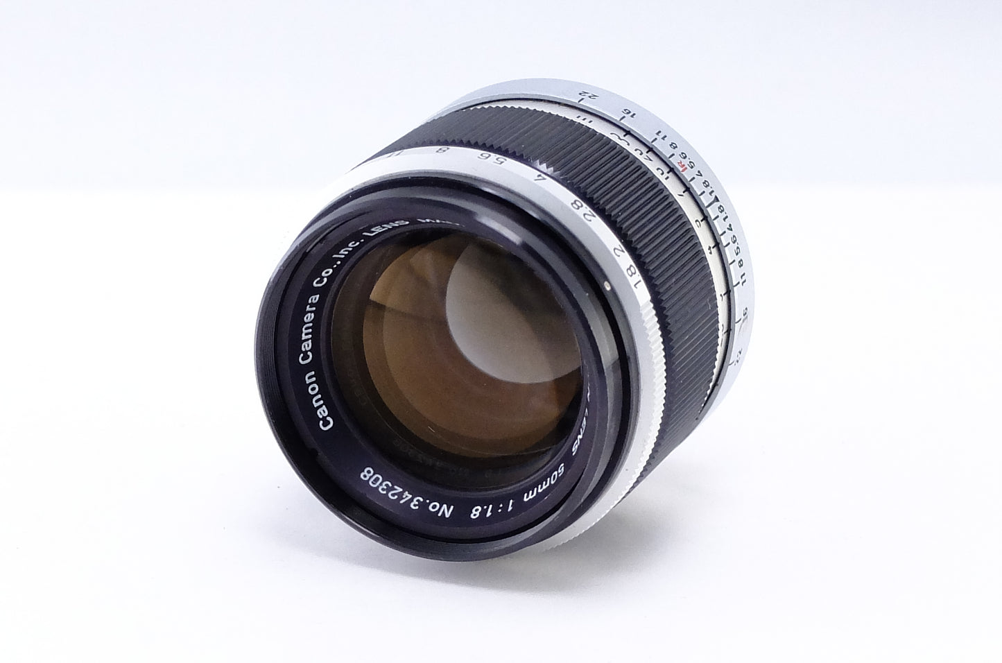 【Canon】 50mm F1.8 黒鏡胴 [L39マウント]