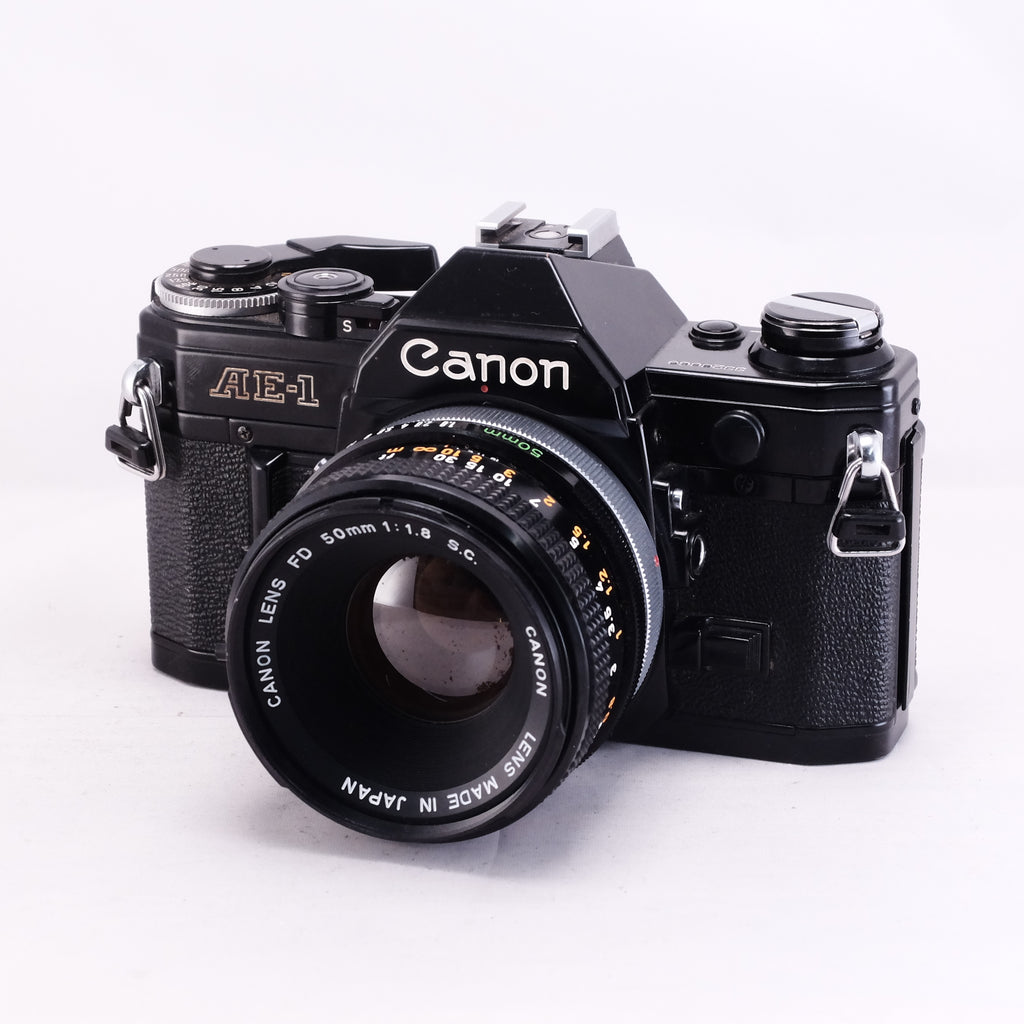 Canon AE-1 (Black) + FD 50mm F1.8 S.C.