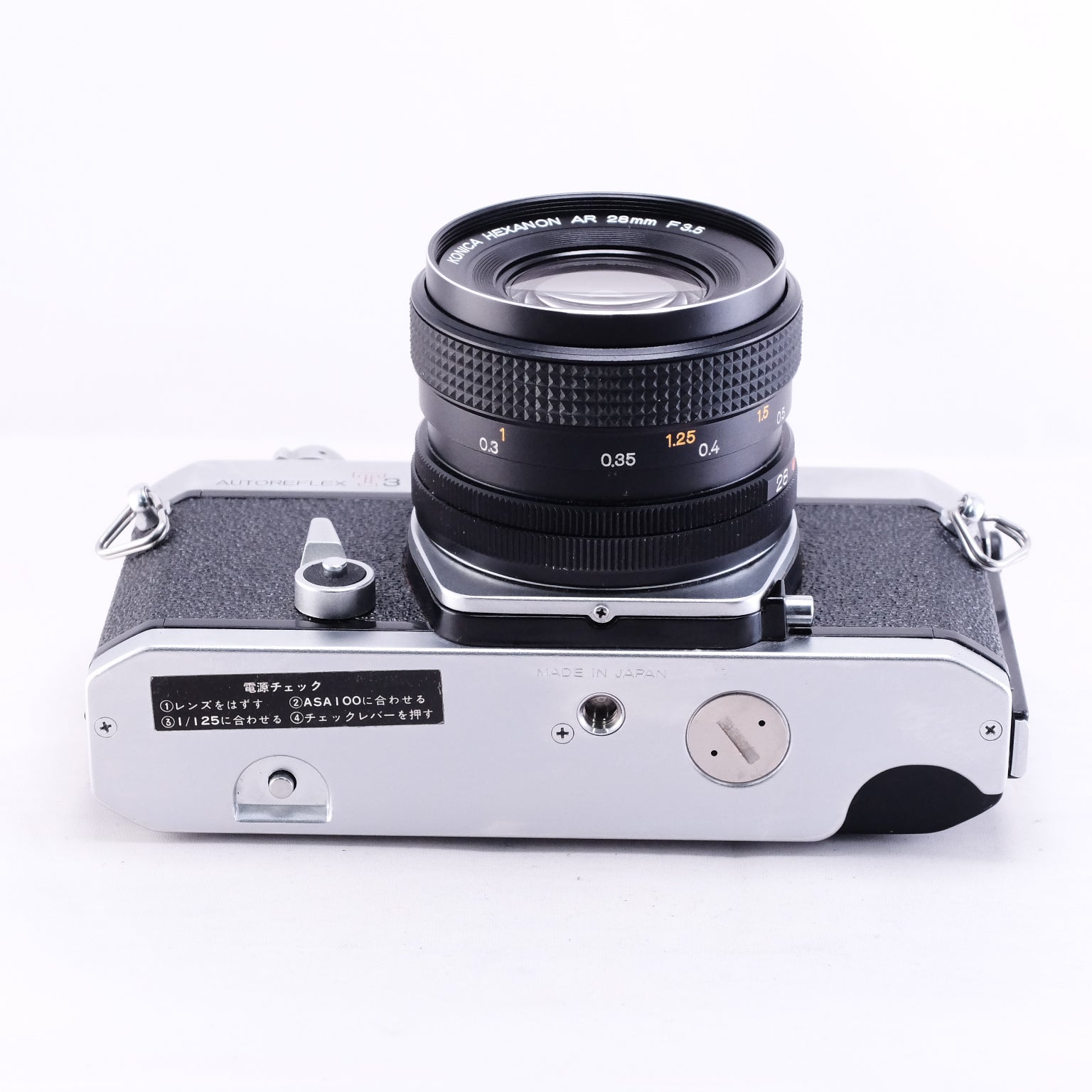 KONICA AUTOREFLEX T3 (silver) + KONICA HEXANON AR 28mm F3.5