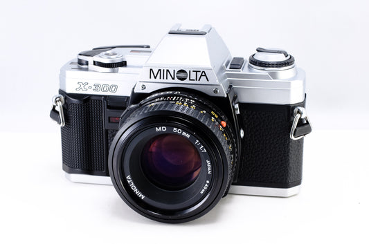 【MINOLTA】X-300 シルバー + New MD 50mm F1.7 [1790525472611]