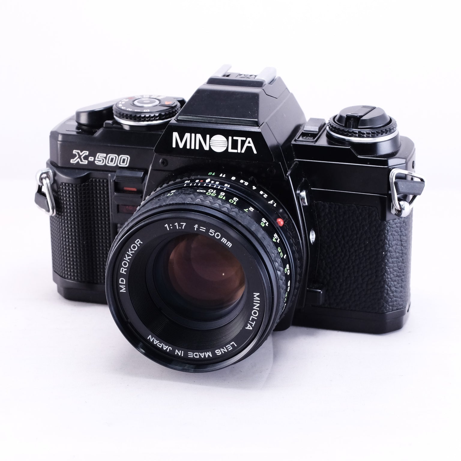 MINOLTA X-500 (Black) + New MD ROKKOR 50mm F1.7