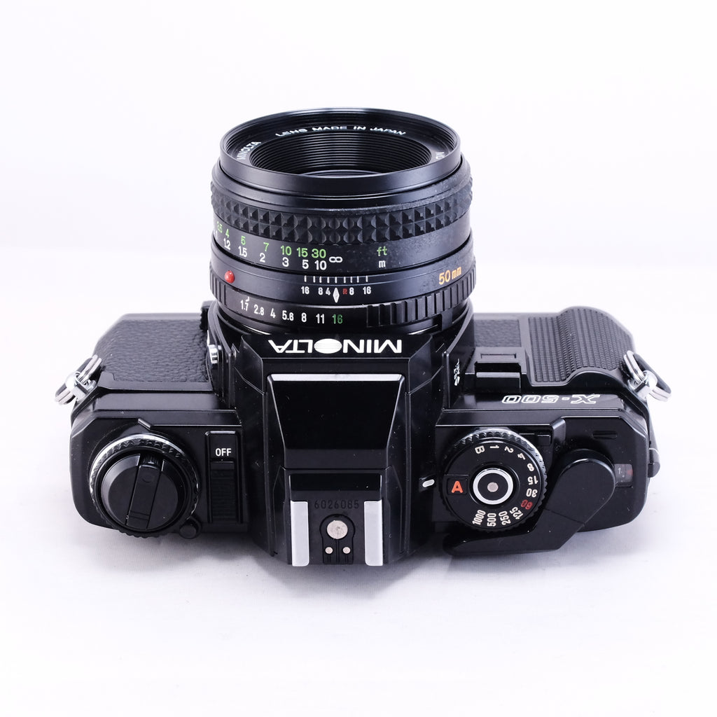 MINOLTA X-500 (Black) + New MD ROKKOR 50mm F1.7