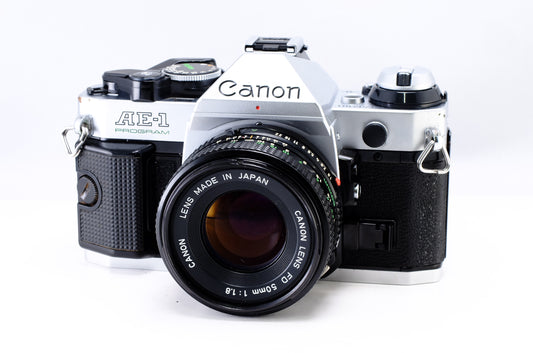 【Canon】AE-1 PROGRAM シルバー + New FD 50mm F1.8 [1894728361441]