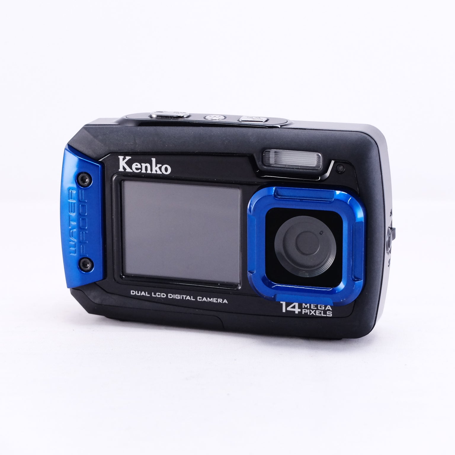 Kenko DSC1480DW compact digital camera featuring dual LCD screens and 14 megapixels.